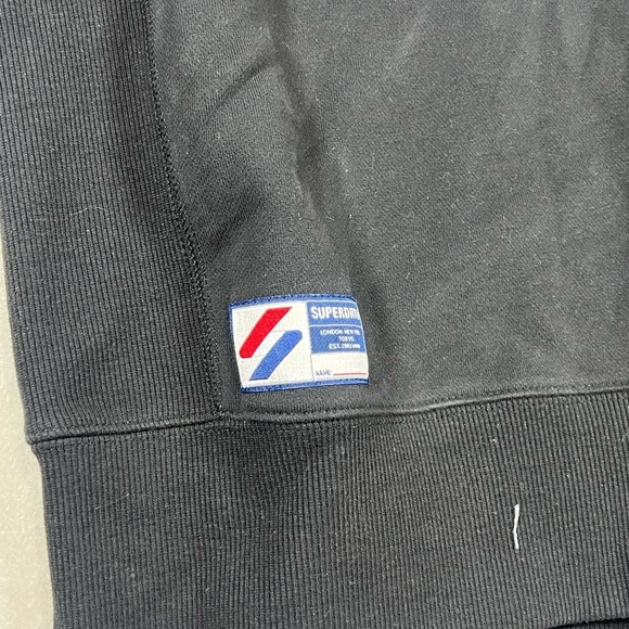 NWT Brand New Superdry Medium Black Crewneck Sweater Mountain Sport Mono Jumper - Picture 3 of 10